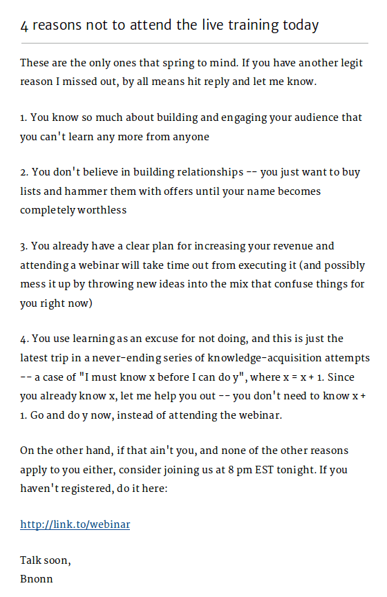 3 Controversial Conversion Tactics example 2