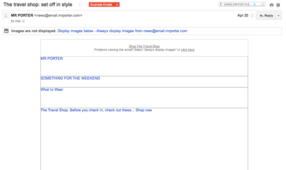 mr porter image email